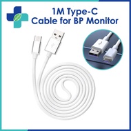1m Type-C Charging Cable For Usb Powered Digital Blood Pressure Monitor Charge Bp