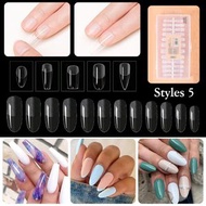 [240片裝] T形 超薄無痕延長甲片 半磨砂自然貼合 免刻磨假指甲穿戴甲片