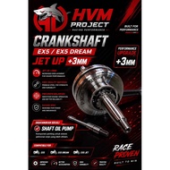 HVM PROJECT CRANKSHAFT PNP DREAM +3MM + GASKET 1 KEPING