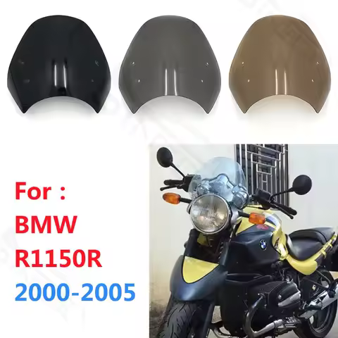 FOR BMW R 1150R R1150R 2000-2005 2001 2002 Motorcycle Windshield Windscreen Wind Deflectors Front Gl