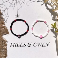 (acc ptk) SPIDERMAN COUPLE BEAD BRACELET Spiderman Miles Morales & Gwen Stacy Couple Bracelet/ Beade