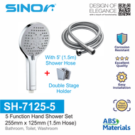 Sinor SH-7125-5 5 Function ABS Hand Shower with Holder Multi-Function Shower Head Functional Shower 