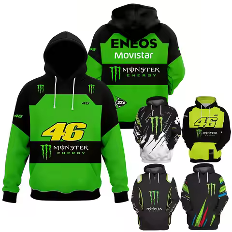 Monster Energy Hoodies Oversize Sweatshirts for Men Women Racing Car Motorsport Clothes 3D Print Str