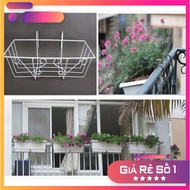 FLOWER HANGING BASKET - RECTANGULAR BALCONY FLOWER RACK
