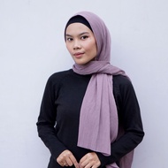 Kerudung Pashmina Plisket HARRAMU Cappucino Jilbab Paris Voal Premium Hijab Krudung Mewah Lasercut