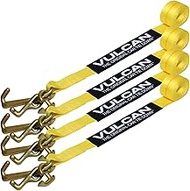 VULCAN 96" Car Tie Down Replacement Strap with RTJ Hooks, 3300 lbs. SWL, 4 Pack