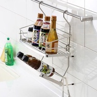 304不鏽鋼製調味料罐架　掛桿可用　廚房收納架　設計大方