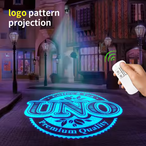 Custom HD Outdoor IP67 Waterproof Rotating Projection Lamp Gobo Shop Logo Projector Indoor Door Head