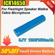 ICR14650 3.7V 1500mAh Lithium Ion Li-ion Rechargeable Battery for Flashlight Speaker Walkie Talkie M