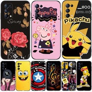 Case For OPPO RENO 5 PRO 5G Case Back Phone Cover Protective Soft Silicone Black Tpu cute girl lovely funny retro