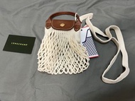 Longchamp le pliage filet xs 米色網袋