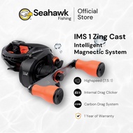 Seahawk IMS 1 Zing Cast Anti-Backlash | Upgraded LOUD Drag Clicker | FSV Spool Baitcasting Fishing R