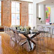 Devil Chair Ghost Chair ins Stackable Transparent Chair Cafe Home Creative Dining Chair Hotel Chair 