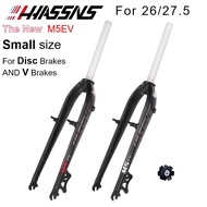 HASSNS M6 Mountain Bike Rigid Fork 26/27.5er MTB Alloy Front Fork Suitable For Disc Brake V Brake