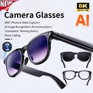 3in1New Smart Glasses AI 8K Camera Bluetooth Call Voice Assistant Music Player Translate Multifuncti
