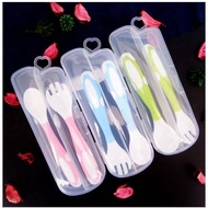 Baby Kids self-feeding BLW Twisted Forks & Spoons set