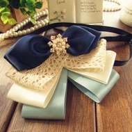 Bank Bow Tie Female Work Clothes Uniform Professional Bow Tie College Style Korean Lace-up Bow Tie F