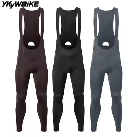 YKYWBIKE Men's Cycling Bib Long Pants Spring Autumn Long Cycling Pants Bib Road Bike Pants Bib Tight