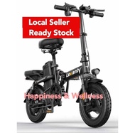 [ Ready Stock ] 14 inch electric bicycle folding electric bike e Bike e scooter electric scooter 18Ah LITHIUM Battery elektrik basikal + free 🎁