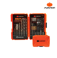 PUMPKIN ชุดดอกสว่านอเนกประสงค์ เจาะ สแตนเลส ปูน ไม้ 16ดอก/ชุด รุ่น PTT-MD/16M (มิล)