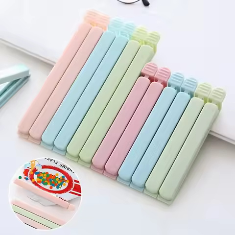 5Pcs Food Bag Clips Portable Food Snack Storage Seal Sealing Bag Clips Sealer Clamp Kitchen Accessor
