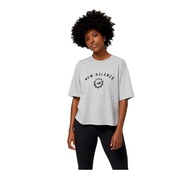 New Balance Sport Varsity Cotton Jersey Boxy Women's T-Shirt - Grey