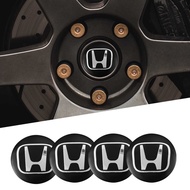 ▣4Pcs Car Wheel Hub Center Cap Metal Emblem Stickers For Honda Civic Accord Fit City Vezel CRV Odyss