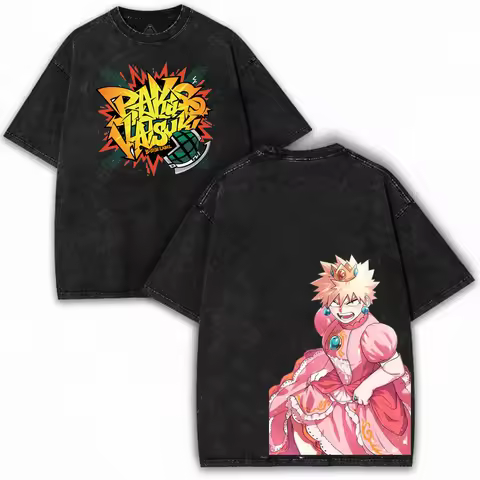 Katsuki Bakugo My Hero Academia Bakugo T Shirt Streetwear Hip Hop Vintage T-Shirt MHA Anime Tee Shir
