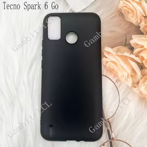 Anti-Falling Case For Tecno Spark 6 Go KE5j, KE5k KE5S Soft Silicone TPU Original Shockproof Back Co