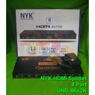 NYK Hdmi Spiliter 8 Port 1-8 HDCP Full HD 3D 4Kx2K 4Kx2K UHD Spiliter