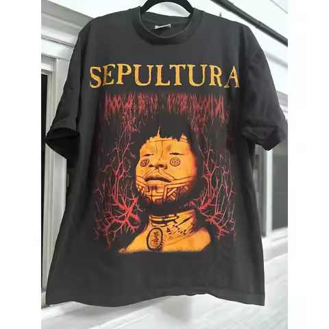 Sepultura Roots Brazilian Metal Vintage Reprint T-shirt Reprint Men Clothing
