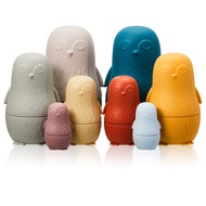 Chivao 8 Pieces Russian Nesting Dolls Silicone Matryoshka Doll Educational Stacking Nesting Dolls fo