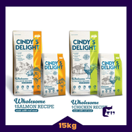 Cindy's Recipe Delight Dry Food 15kg -Chicken/Salmon /Makanan Kering Berkualiti Kucing /Anak Kucing