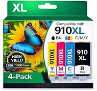 OGOUGUAN 910XL Ink Cartridges Replacement for hp 910xl 910 Ink cartridges Combo Pack Compatible with
