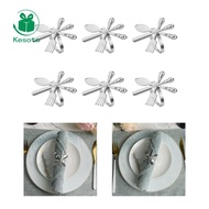 Kesoto 6x Napkin Ring Holder Spoon Fork Knife Napkin Holder for Family Gathering