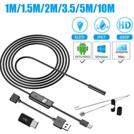 5.5mm 7.0mm Lens Pipe Camera Car Video Detector Mobile Phone Endoscope