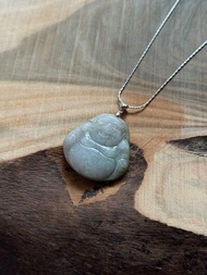 【翡翠】茶黃帶秋香綠佛公翡翠胸墜