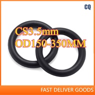 CS3.5mmO ring OD150-350MM black O ring oil-resistant and corrosion-resistant sealing ring【CQ-MB】