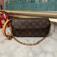 LV 原花Wallet On Chain Ivy金釦下蓋肩斜背包M81911
