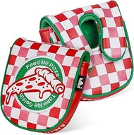 Craftsman Golf Club Cover DF2.1 Checked Putter Cover Center Shaft Putter Headcover Pizza Design Leat