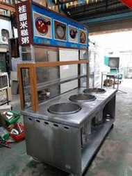 富旺（生財器具）餐車 白鐵餐車 煮麵台車 正304白鐵餐車 玻璃吧台車 3孔餐車