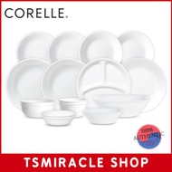Corelle Just White Dinnerware Set Bowl Round Plate Square Bowl 16P Set