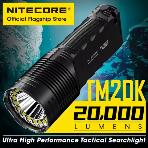 NITECORE TM20K Tactical Flashlight Powerful USB Rechargeable Super Bright QC Fast Charge LED Searchl