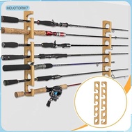 [mojotorw7] 2x Fishing Rod Racks Durability Secure Installation Display Wall or Ceiling Mounted for 