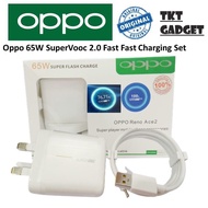 Oppo 65W SuperVooc 2.0 Fast Charger UK Plug with Free SuperVooc Type C Fast Data Cable Original