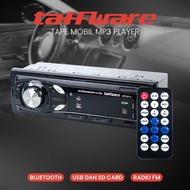 Tape Car Audio MP3 Player Bluetooth 5.0 60W with Remote Tape Audio Radio Car Multifunction Bluetooth USB MP3 FM Radio AUX Micro SD Tip Head Unit Car