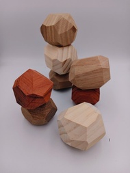 木石頭 積木 疊疊樂  原木 無上漆 台灣製造