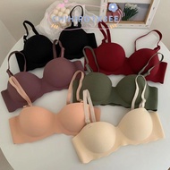 CHIHIRO1X3EE Push-Up Bra - Comfortable Candy Colors, Seamless Design, Adjustable Wireless Support