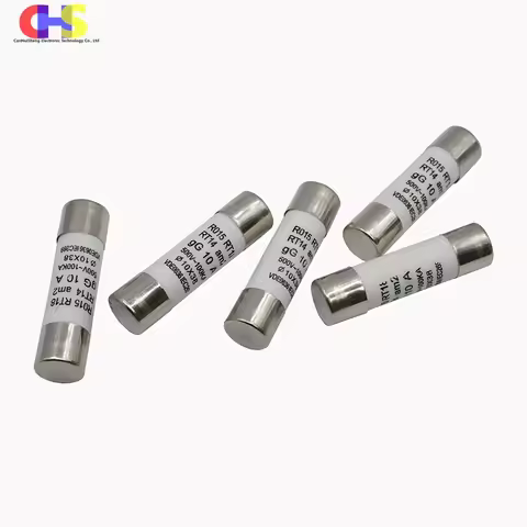 5pcs RO15 Ceramic fuse 10x38mm 0.5A 1A 2A 3A 4A 5A 6A 8A 10A 16A 20A 25A 32A 10*38mm 500V R015 10*38