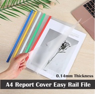 KakiJimat A4 Sliding Report File Folder 0.14mm 70 sheets Paper Slide Grip Report Cover Document File